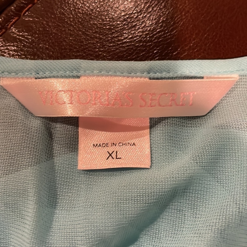NWOT Vintage Victoria’s Secret blue sheer babydoll chemise matching thon… - Picture 4 of 8